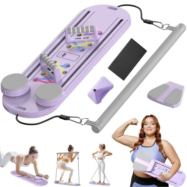 Pilates Reformer Set Pilates Board 15-in-1 Multifunctional Reformers Board, Foldable Ab Core Trainer Board, Abs Core Workout Exercise Reformers Set, Premium Pilates Reformer Set...