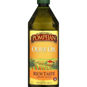 Pompeian Rich Taste Olive Oil, Full Flavor, Perfect for Grilling & Sauces, Naturally Gluten Free, Non-Allergenic, Non-GMO, 32 FL. OZ.