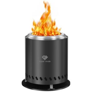 PY SUPER MODE Tabletop Fire Pit with Stand 10.2 x 8.7 in, Smokeless Firepit Camping Outdoor Table Top Firepit for Urban & Suburbs with Portable Travel Bag, Fueled by Pellets or...