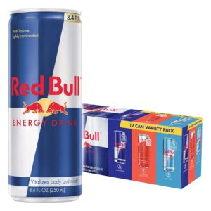 Red Bull Energy Drink Variety Pack, Original, Sugar Free & Watermelon, with 80mg Caffeine plus Taurine & B Vitamins, 8.4 Fl Oz, Pack of 12 Cans