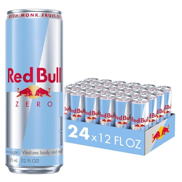 Red Bull Zero Energy Drink, 12 fl. oz., with 114mg Caffeine, Taurine & B Vitamins, Case of 24 cans