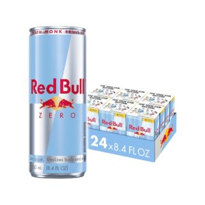 Red Bull Zero Energy Drink, 8.4 fl. oz., with 80mg Caffeine, Taurine & B Vitamins, 6 Packs of 4 Cans, Pack of 24