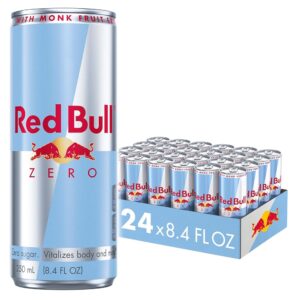 Red Bull Zero Energy Drink, 8.4 fl. oz., with 80mg Caffeine, Taurine & B Vitamins, Case of 24 cans