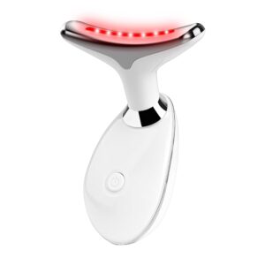 Red Light Therapy for Face, 7 Color LED Facial Light Therapy Wand for Skin Care at Home Blue Light Therapy Face Massager Tool for Face, Neck (White)