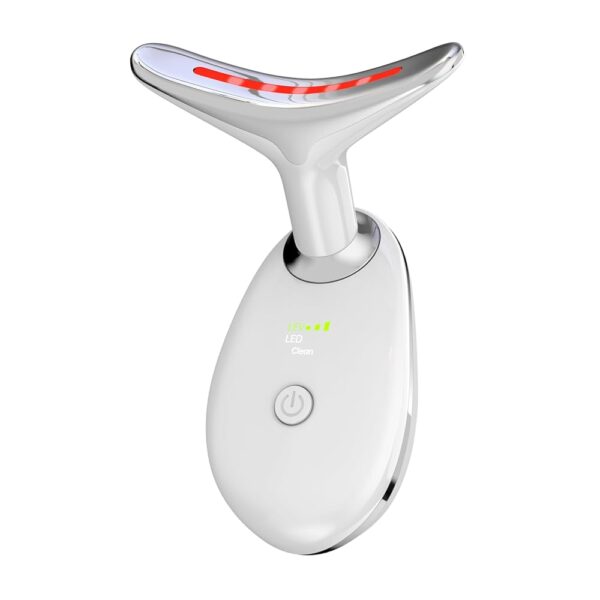 Red-Light-Tightening-Device Anti-Wrinkles. Light, Hot &Vibration.Face Massager for Beauty Device (White)