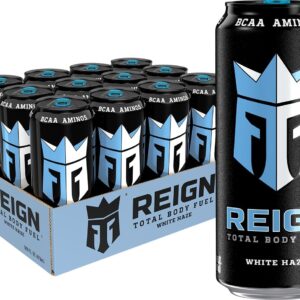 Reign Total Body Fuel, White Haze, Fitness & Performance Drink, 16 Fl Oz (Pack of 12)