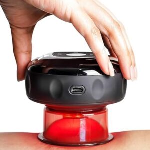 REVO The Original 4-in-1 Smart Cupping Therapy Massager, Red Light Therapy for Targeted Pain Relief, Knots, Aches, Muscle Soreness, Circulation & Tighter Skin, Portable Cupping Kit