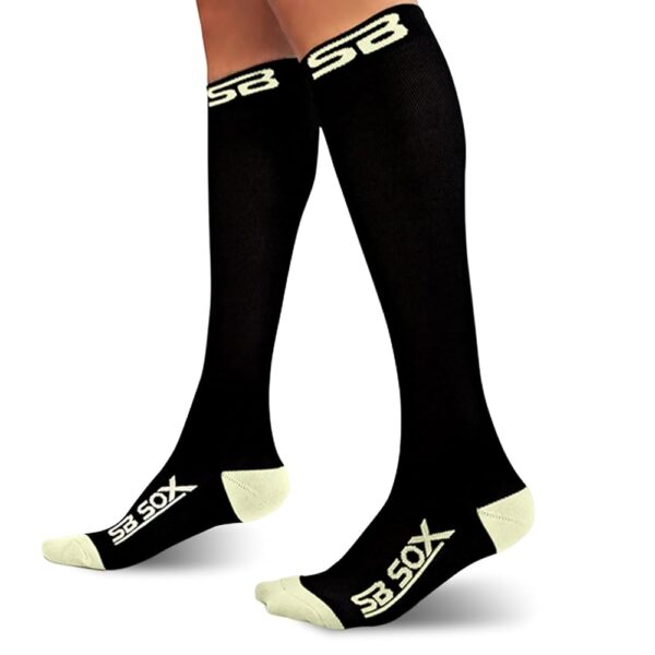 SB SOX Compression Socks (20-30mmHg) for Men & Women – Best Compression Socks for All Day Wear, Better Blood Flow, Swelling!