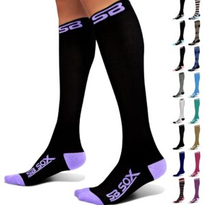 SB SOX Compression Socks (20-30mmHg) for Men & Women – Best Compression Socks for All Day Wear, Better Blood Flow, Swelling!