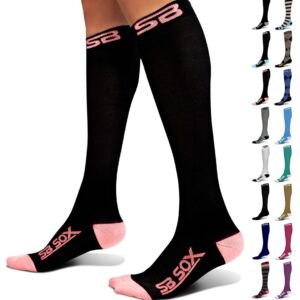 SB SOX Compression Socks (20-30mmHg) for Men & Women – Best Compression Socks for All Day Wear, Better Blood Flow, Swelling!