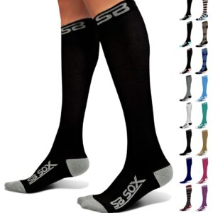 SB SOX Compression Socks (20-30mmHg) for Men & Women – Best Compression Socks for All Day Wear, Better Blood Flow, Swelling!