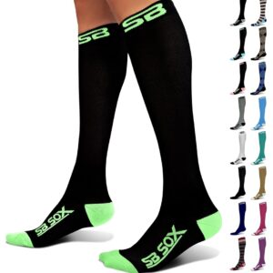 SB SOX Compression Socks (20-30mmHg) for Men & Women – Best Compression Socks for All Day Wear, Better Blood Flow, Swelling!