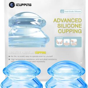 Silicone Cupping Set Vacuum Suction Cupping Therapy Sets for Body Massage, Deep Tissue Myofascial Release, Pain Relief, Muscle Relaxation & More (S (2 pcs))