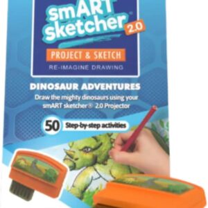 Smart Sketcher 2.0 Dinosaur Adventures Drawing Projector, 50 Step-by-Step Activities, Ages 5+