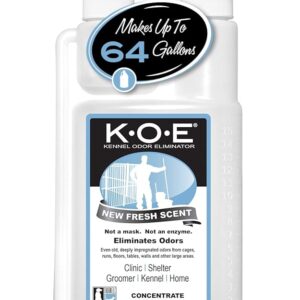 Thornell Odor Eliminator Concentrate – K.O.E. Odor Eliminator for Strong Odor for Cages, Runs & More – Pet Odor Eliminator for Home & Kennel w/Safe, Non-Enzymatic Formula (Fresh...