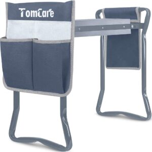 TomCare Garden Kneeler Seat Garden Bench Garden Stools Foldable Stool with Tool Bag Pouch EVA Foam Pad Outdoor Portable Kneeler Christmas Gardening Gifts for Women Men,Large...