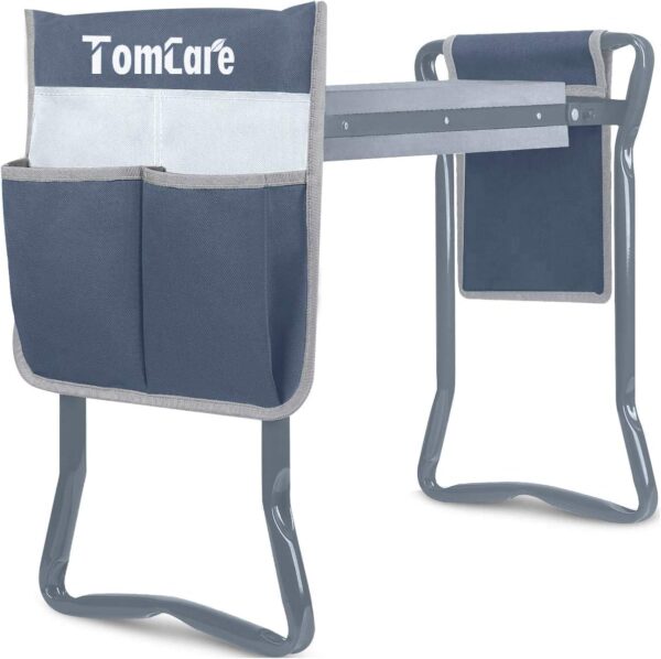TomCare Garden Kneeler Seat Garden Bench Garden Stools Foldable Stool with Tool Bag Pouch EVA Foam Pad Outdoor Portable Kneeler Christmas Gardening Gifts for Women Men,Large...