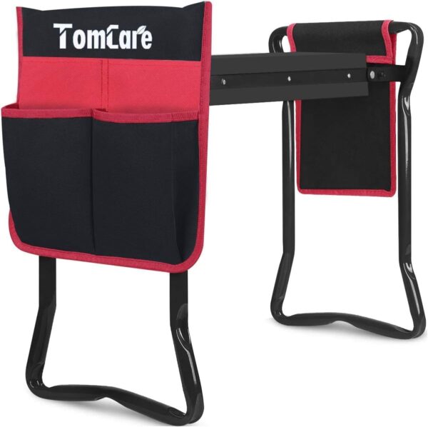 TomCare Garden Kneeler Seat Garden Bench Garden Stools Foldable Stool with Tool Bag Pouch EVA Foam Pad Outdoor Portable Kneeler Christmas Gardening Gifts for Women Men,Large...