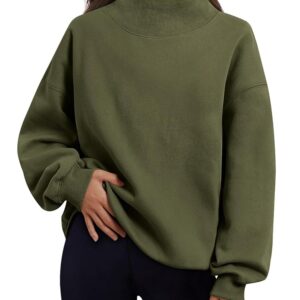 Trendy Queen Womens Oversized Sweatshirts Turtleneck Pullover Long Sleeve Hoodies Tops Fall Fashion Outfits 2025 Clothes