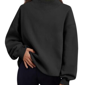 Trendy Queen Womens Oversized Sweatshirts Turtleneck Pullover Long Sleeve Hoodies Tops Fall Fashion Outfits 2025 Clothes