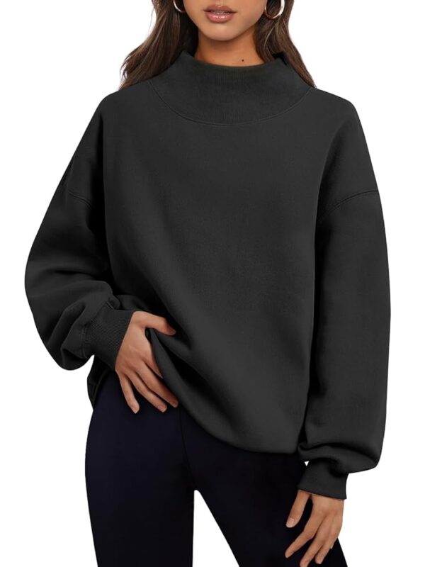 Trendy Queen Womens Oversized Sweatshirts Turtleneck Pullover Long Sleeve Hoodies Tops Fall Fashion Outfits 2025 Clothes