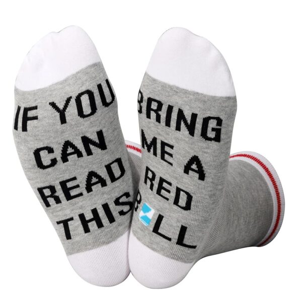 TSOTMO 2 Pairs Drinks Lovers Gift Drinks Socks For Drinks Lovers If You Can Read This Bring Me A Drinks Crew Socks(Red…