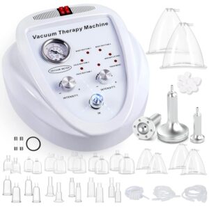 TwoWin Multifunctional Vacuum Therapy Machine, Cupping Therapy Sets, Cupping Scraping Body Shape Massager Adjustable Suction and 6 Modes with 30 Cups and 3 Pumps