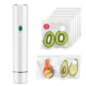 Vacuum Sealer, vacuum sealer for food, handheld vacuum sealer, compact vacuum sealer(Vacuum Sealers+ 30 reusable vacuum seal bags)