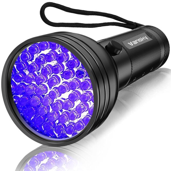 Vansky UV Flashlight Black Light, 51 LED Blacklight Pet Urine Detector for Dog/Cat Urine, Dry Stains, Bed Bug, Resin Curing, Scorpions Finder