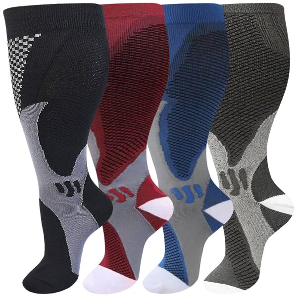 Wide Calf Compression Socks for Women Men,Large Plus Size Compression Socks Support for Nurse Pregnant