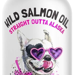 Wild Alaskan Salmon Oil for Dogs & Cats - Pure Fish Omega 3 6 9 Liquid EPA DHA Fatty Acids - Skin & Coat Supplement - Supports Joint Function, Brain, Eye, Immune & Heart Health...