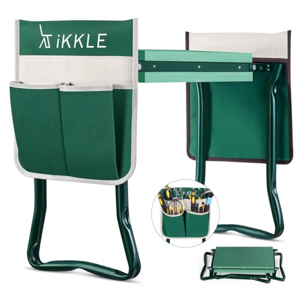 XCSOURCE Garden Kneeler Seat and Bench Heavy Duty (Holds 330lbs) | EVA Foam Kneeling Pad | Multifunctional Kneeler & Gardening Stool with 2 Tool Pouches | Great Gardening Gift...