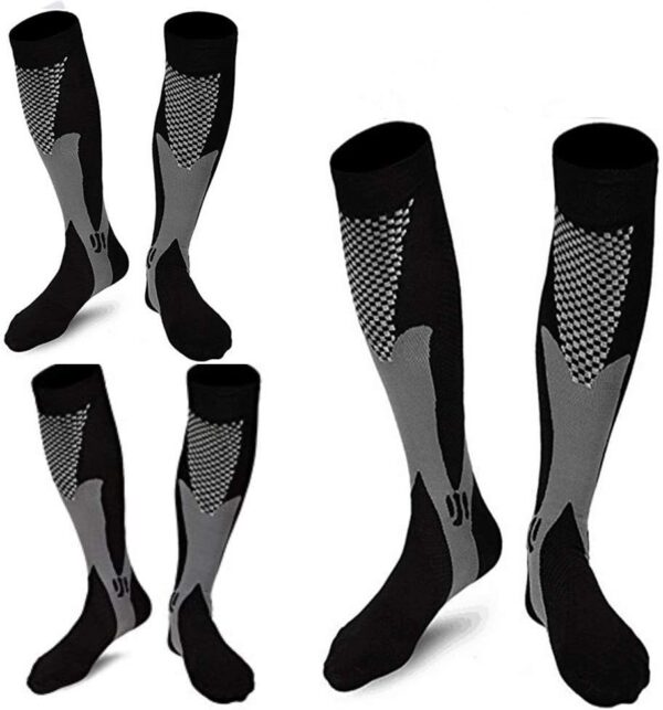ZFiSt 3 Pair Sport Compression Socks Men Women, Compression Stocking Nurse Socks for Edema Travel