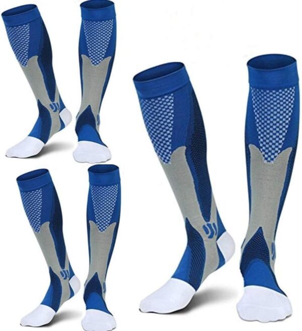 ZFiSt 3 Pair Sport Compression Socks Men Women, Compression Stocking Nurse Socks for Edema Travel